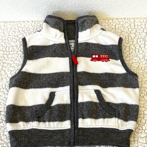 Carter's Gray and White Vest